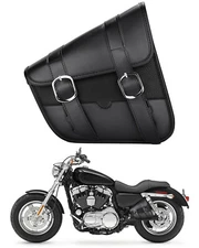PU Leather Motorcycle Saddle Bag Tool Bag For Softail Sportster 883 Dyna Yamaha