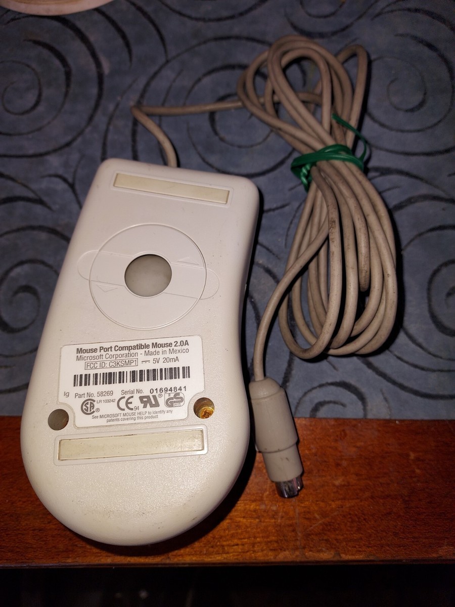 Microsoft Mouse 58269 Port Compatible Mouse 2.0A PS/2 Trackball