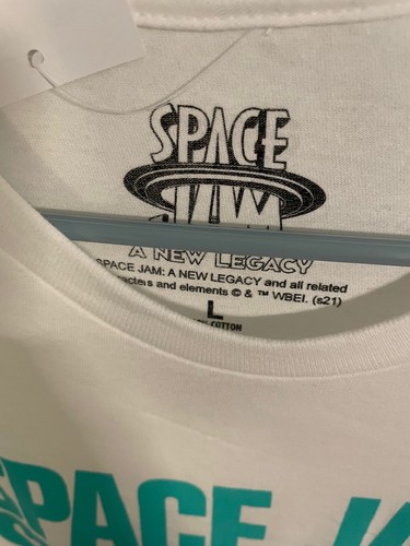 New Space Jam LeBron James Bugs Taz Daffy Tune Squad Looney T-Shirt Sz Large L - Picture 2 of 3