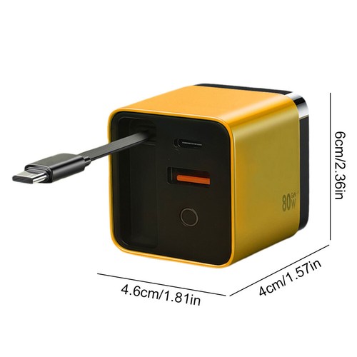 3 in 1 Retractable Phone Wall Plug Scalable 80w Max -AU - Bild 14 von 21