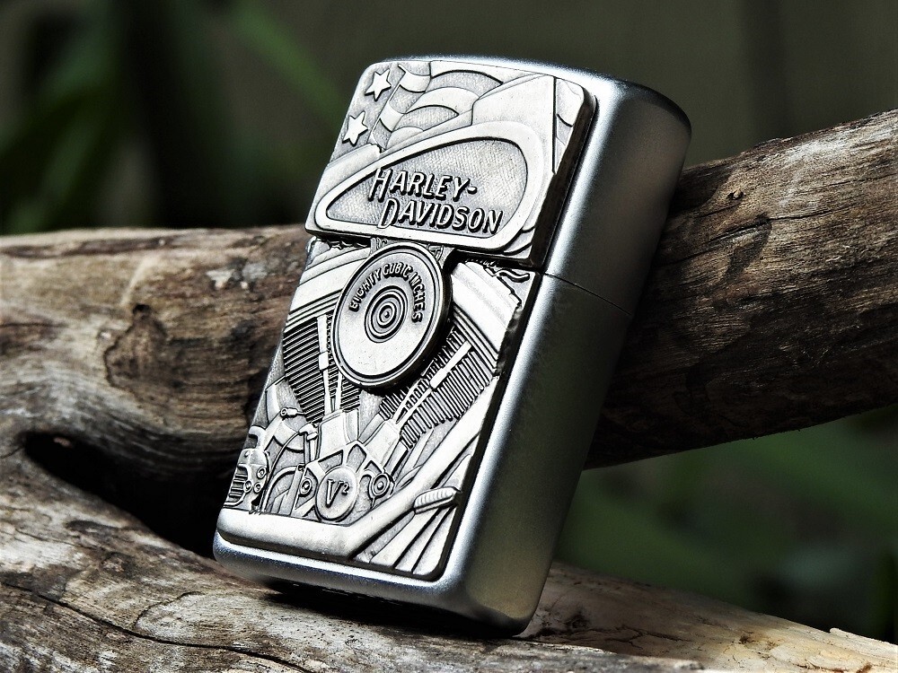 Zippo Lighter Harley Davidson Motor Flag Surprise Eighty Cubic