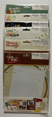 Simple Stories SN@P! Pages & 1 Pocket Binder Inserts-Variations Available-Choose