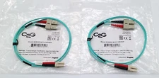 Legrand C2G# 36251 1M LC-SC 10G OM3 DPX MM PLN Fiber Optic Cable (Lot of 2)