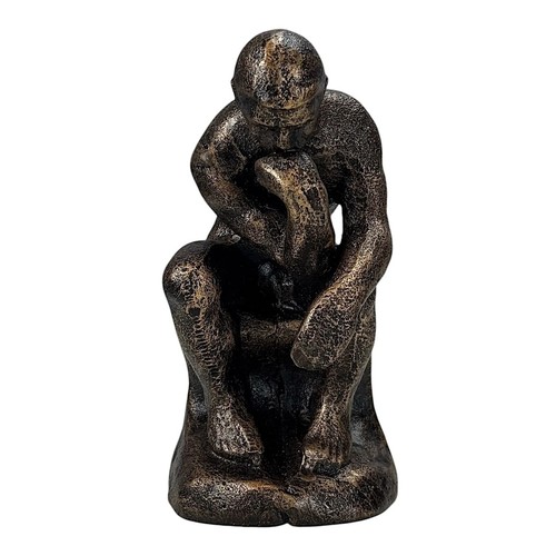 Der Denker von August Rodin Gusseisen Statue Skulpturen-Replik 26 cm - Bild 8 von 8