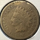 1876 Indian Head Cent- Very Good (VG) Brown (BN) Semi Key Better Date