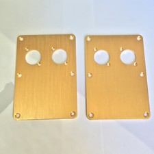 2 Pcs AFT Glod Plated Speaker Back Panel W/2 Cut Outs For Speakon XLR Connector