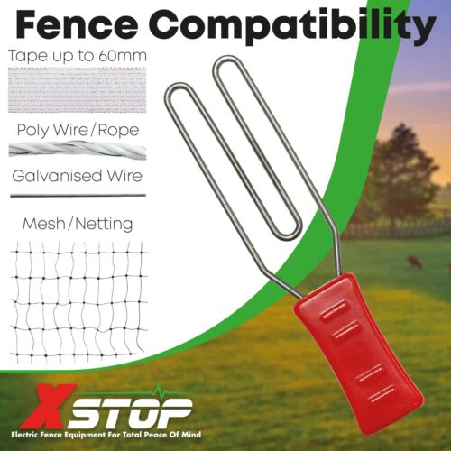 Solar Powered Electric Fence Energiser X-Stop 0040 2 Km Range Full Kit Includes - Picture 6 of 10
