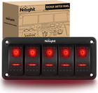 <!--F#f_0-->5 Gang Rocker Switch Panel 12V Toggle Dash 5 Pin On/Off Pre-Wired Rocker Switch <!--F/-->