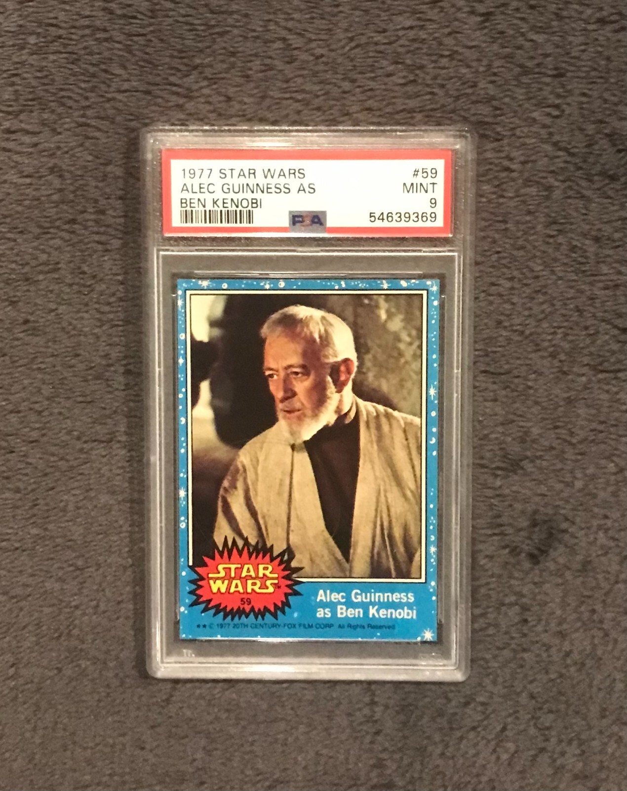 1977 Topps Star Wars Series 1 #59 Alec Guinness as Ben Kenobi - PSA 9 MINT