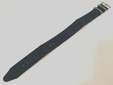 New 10.5" Long Easy Pass Thru Mens Nylon ONE PIECE Fits any 20mm Watch Band Blue