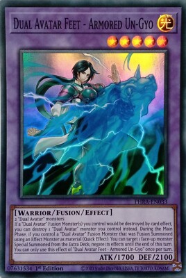 PHRA-DE033 DUAL AVATAR FEET - ARMORED UN-GYO SUPER RARE 1.AUFLAGE YuGiOh KARTE