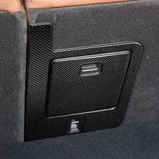 Real Carbon Fiber Rear Seat Back Storage Box Cover Trim For Volvo XC60 2018-2025