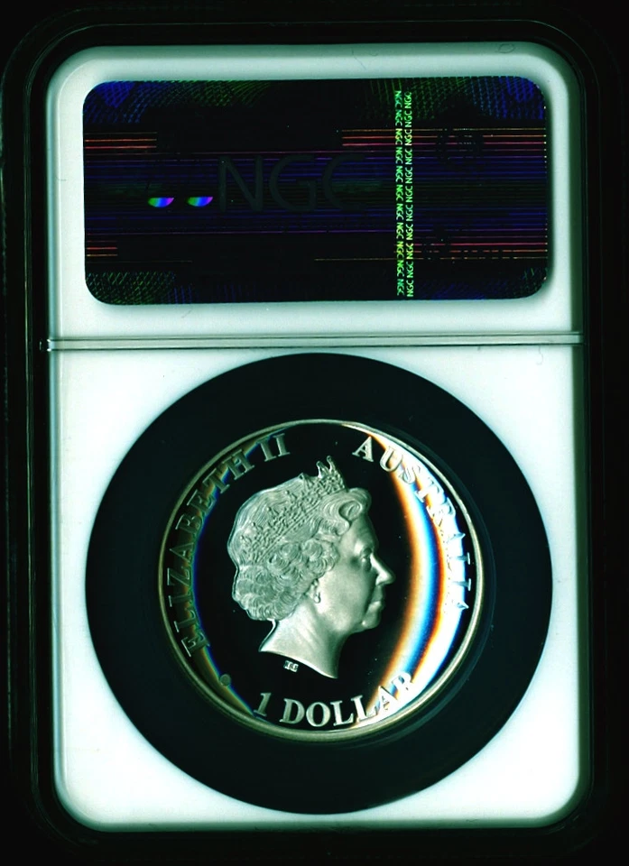 High Relief 2013 P Proof $1 Silver Australia Kookaburra 1 oz Coin PF70 UC ER - Image 2 of 2