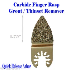 2x Carbide Grout Rasp Multi Tool Saw Blade For Grout line remove