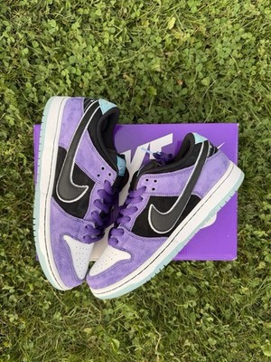 HJ0513-500 Hayley Wilson Nike SB Dunk Low Pro Black and Court Purple (Men's)