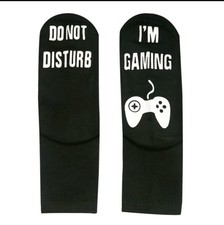 Men Women Socks DO NOT DISTURB I'M GAMING Soft Cotton Funny Sport Socks