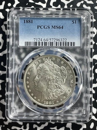 1881 U.S. $1 Morgan Dollar PCGS MS64 Lot#G614 Silver! Choice UNC!