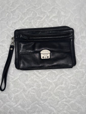 Tumi Black Leather Mens Clutch