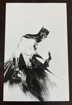Jae Lee Original Batman Commission Art 11x17 Signed - Beautiful Display Piece!