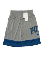 PUMA Big Logo Short /Kids/Small /light Heather Gray
