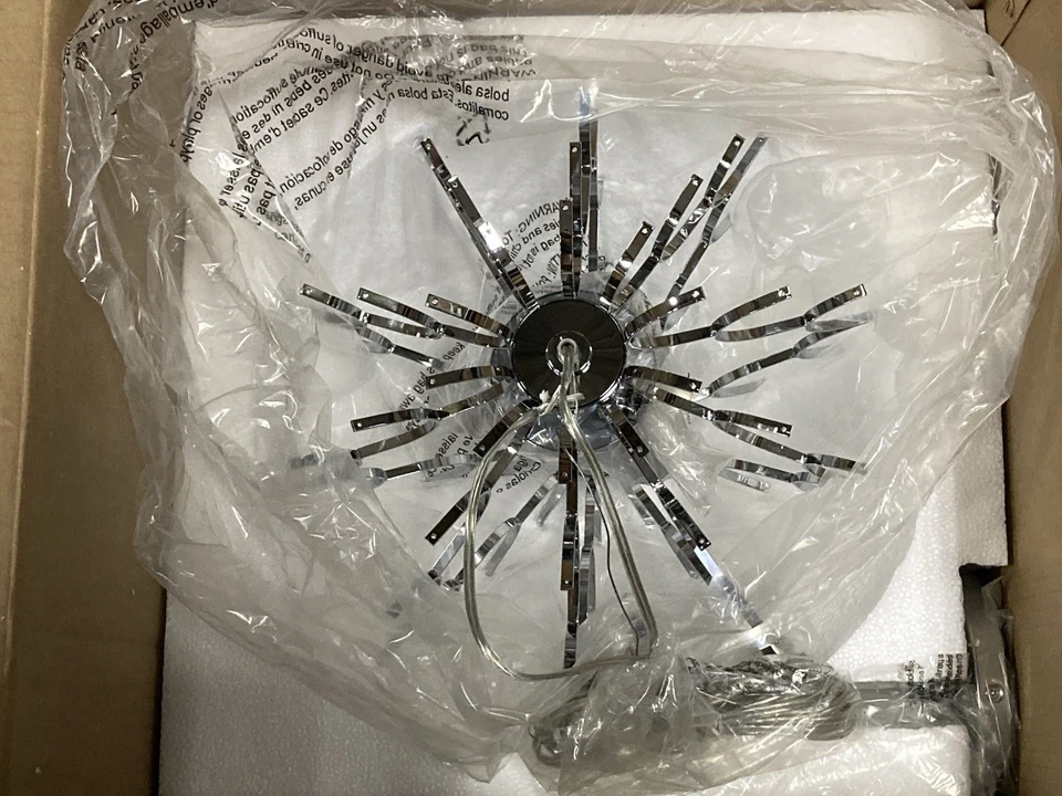 Minka Lavery Mini Chandelier 3-Light 3150-77 in Chrome, 17in x 14in - Image 3 of 4