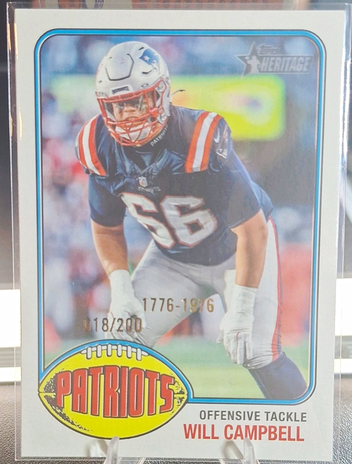 Topps 2025 Heritage Will Campbell #194 New England Patriots /200 NFL