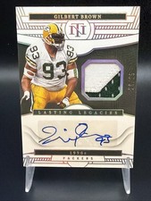 2022 National Treasures Lasting Legacies Gilbert Brown /25 Auto Patch Packers