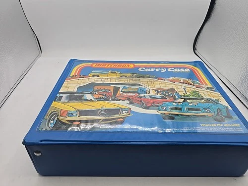 Vintage  Lesney Matchbox 48 Car Carry Case - With 48 Hot Wheels Muscle Cars