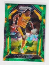 2021 Prizm EPL Soccer Adama Traore Green Ice #/49 Parallel Wolves Spain Premier