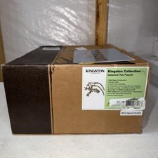 Kingston Wal Mount Clawfoot Tub Faucet with Hand Shower Polished Nickel Finish