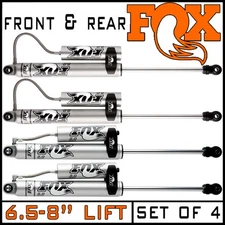 Fox Front & Rear 2.0 Reservoir Shocks fit 1997-2006 Jeep Wrangler TJ 6.5-8" Lift