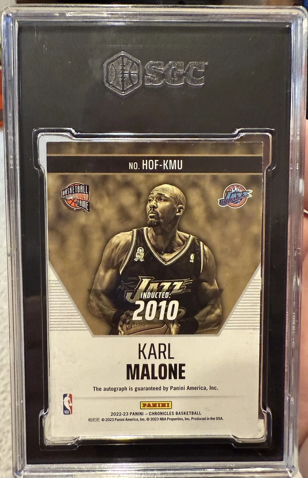 Karl Malone 2022-23 Crónicas Salón de la Fama Remolino Automático/25 SGC 10/9 Utah Jazz  Foto 2 de 2