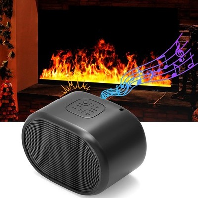 Fireplace Crackling Sound Maker for Electric Fireplace, Rechargeable Black 