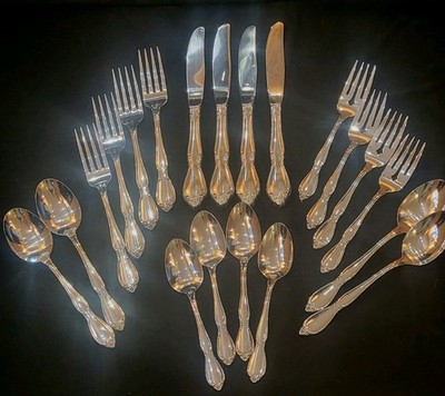 20 Pc Oneida Community CHATELAINE Stainless Flatware 5 Pc 4 Place Setting