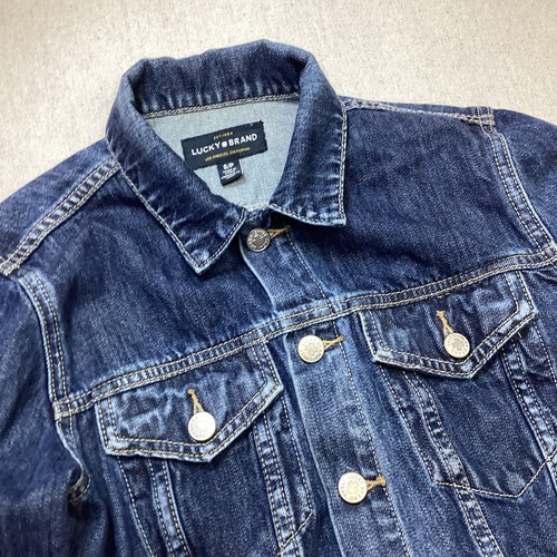 Lucky Brand Jacke The Tomboy Trucker Dark Denim Button Down Stretch Baumwolle