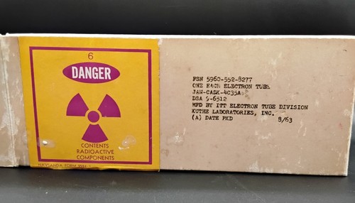 JAN4C35A Electron Tube 5960-00-552-8277 4C35A JAN-CADK ORIGINAL BOX NOS 1963 - Zdjęcie 8 z 10