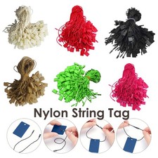 Hang Tag Tags Nylon String Snap Lock Pin Loop Fastener Clothing Tags 100-1000pcs