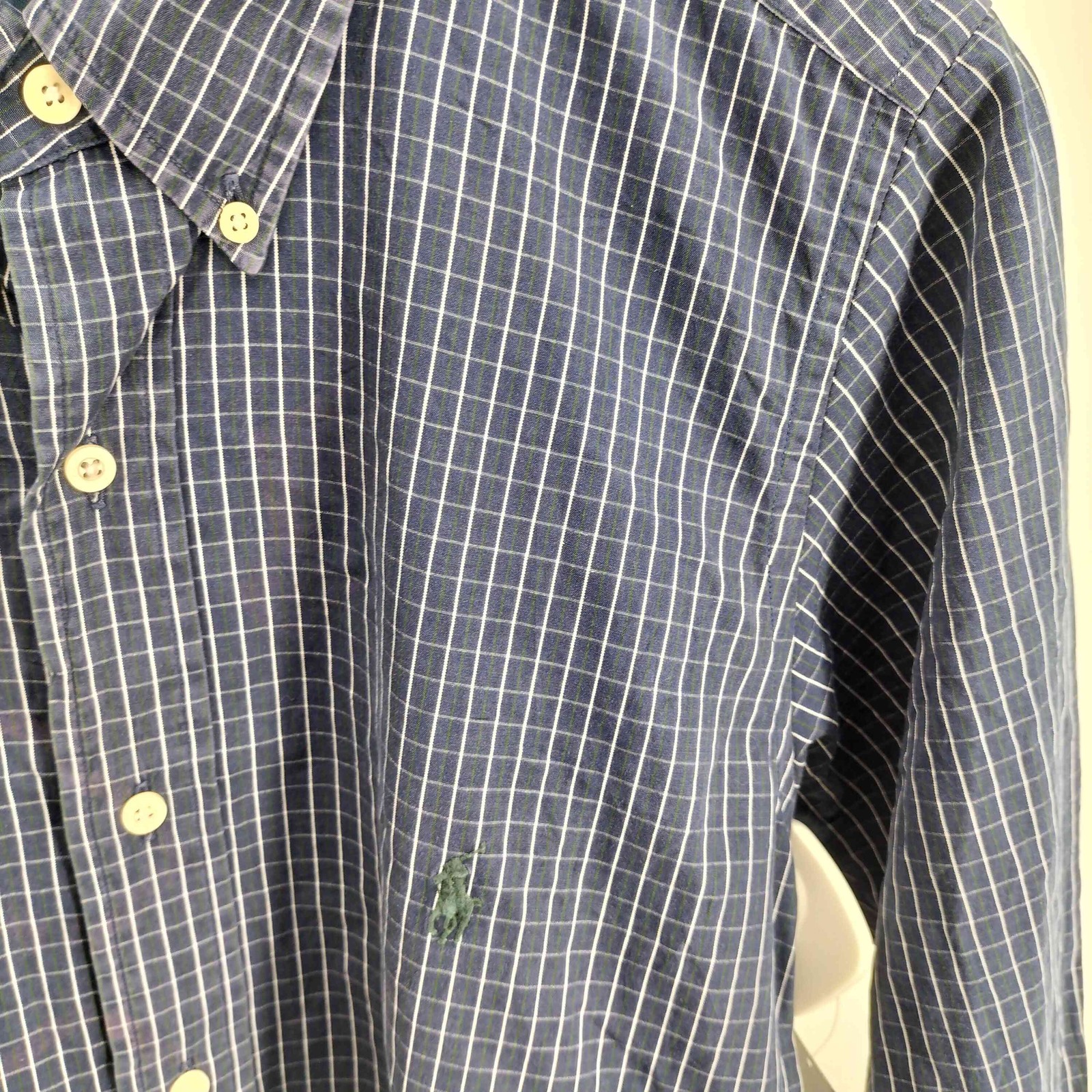 Camicia Ralph Lauren anni 90 golf tilden pony ricamo check bottoni XL usata