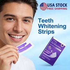 Purple Teeth Whitening Strips Brighten Tooth Remove Plaque Stain Cleaning Oral