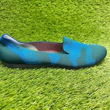 Rothy's The Loafer Womens Size 8 Blue Green Camo Casual Slip On Flats Shoes