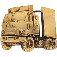 New Brass Kenworth Truck Trucker Semi Driver Otr 1970s NOS Vintage Belt Buckle