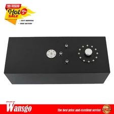 Aluminum 15 Gallon 60L Top-feed Racing Drift Fuel Cell Tank Black + Level Sender
