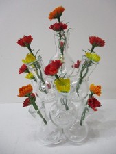 Vintage Plant Propagation Station  10 Stacked Glass Bud Vase  3 Pieces  EUC