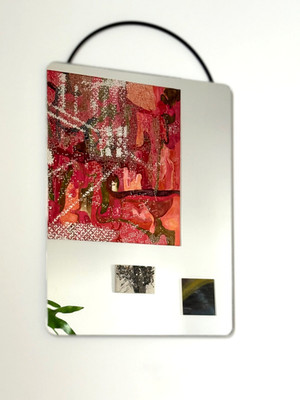 Ferm Living. ''Adorn'' Mirror, Small (Size Discontinued) 1 Brass and 4 Black