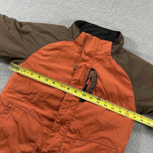 LL Bean Puffer Kids Jacket Youth 6X/7 Orange Brown Fleece Snow Outdoor - Picture 12 of 13