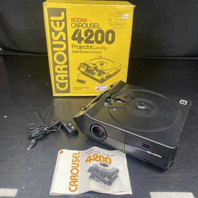 Vintage Kodak Carousel 4200 Slide Projector w/ Box, Remote Instruction Book