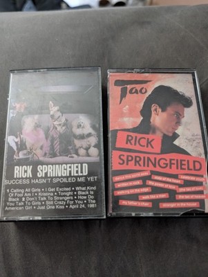 Rick Springfield 2 Cassette Lot: Tao and Success Hasn't Spoiled Me Yet