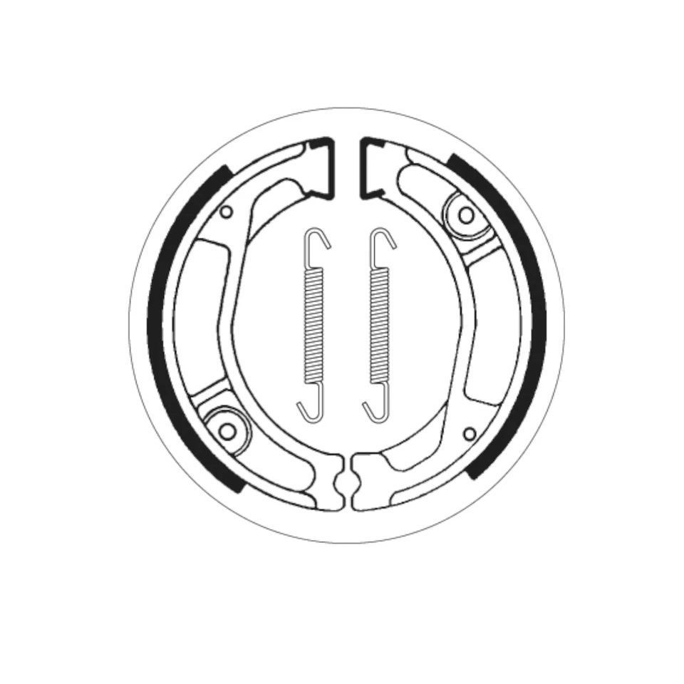 Zapatas de freno traseras SBS para HONDA XR 250 R 1981 Foto 2 de 4