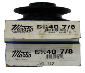 LOT (2) MARTIN BK40 7/8 V BELT PULLEY NEW