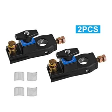 2pcs Car Battery Disconnect Isolator Cut Off Switch 12V / 24V Universal Terminal